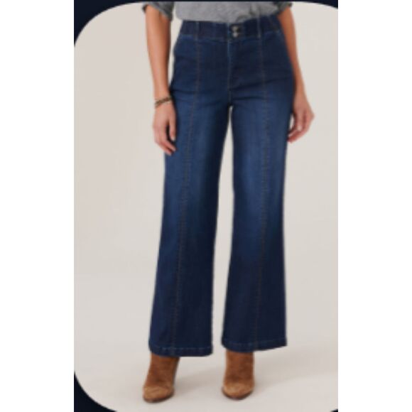 Democracy AbSolution Skyrise Wide Leg Jeans Blue Mid Rise Women’s Size 8 - Picture 11 of 11